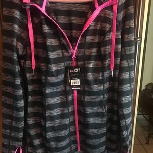 Lukka  Womens Medium  Black Active Hoodie Zip Front